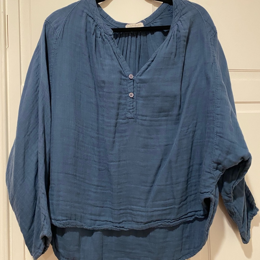 Blue bohemian top